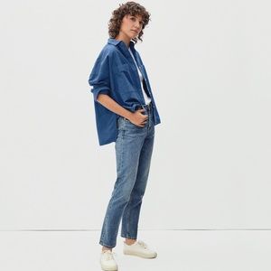 NWT Everlane Boxy Oxford (M) Deep Blue